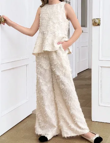 Compleu Shein Kids, crem