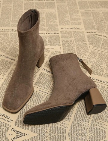 Botine SHEIN, maro