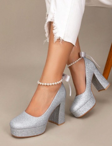 Pantofi SHEIN, argintiu