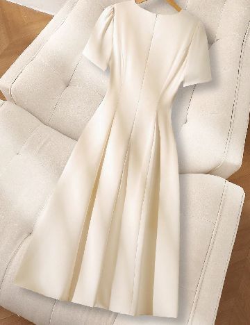 Rochie medie SHEIN, ecru