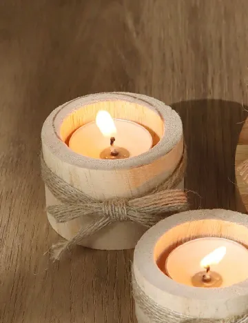 Suport lumanare SHEIN, crem