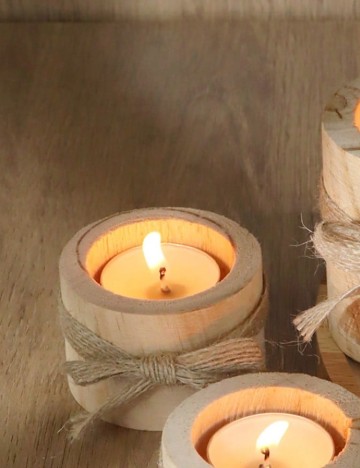 Suport lumanare SHEIN, crem