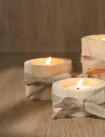 Suport lumanare SHEIN, crem