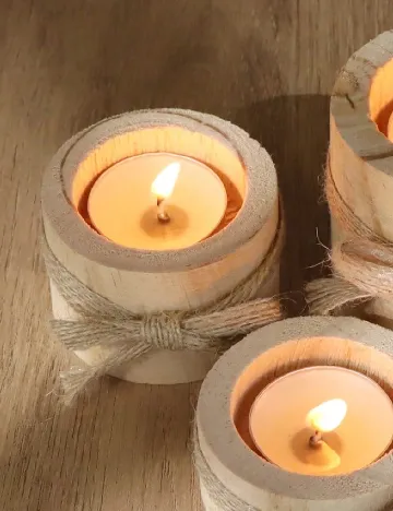 Suport lumanare SHEIN, crem