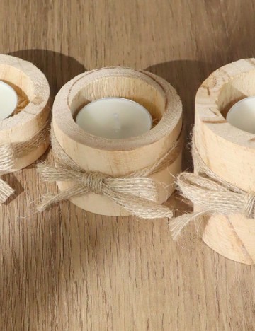 Suport lumanare SHEIN, crem