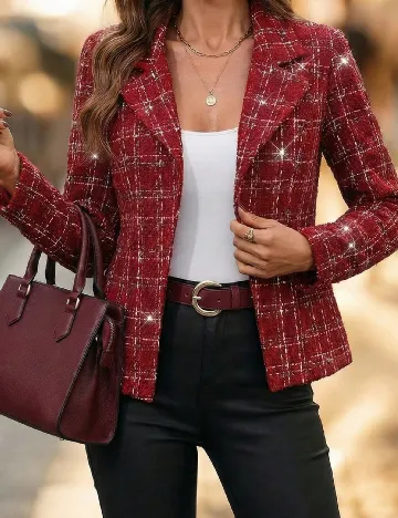 Blazer SHEIN, rosu