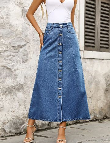 Fusta SHEIN, albastru