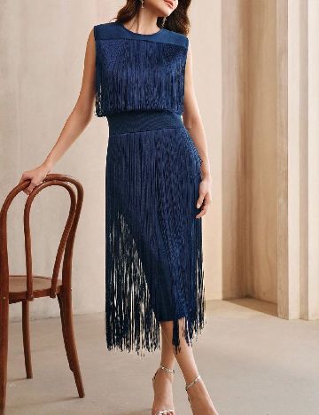 Rochie medie Anewsta, albastru