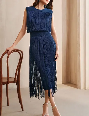 Rochie medie Anewsta, albastru