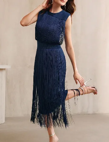 Rochie medie Anewsta, albastru