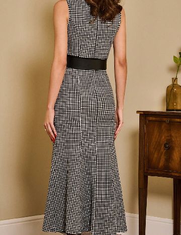 Rochie lunga SHEIN, alb/negru