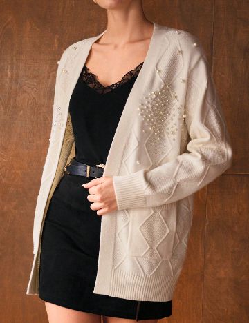 Cardigan Zeylah, ecru