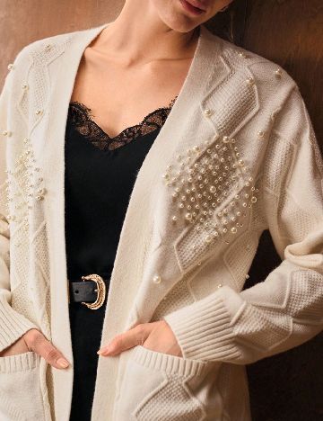 Cardigan Zeylah, ecru