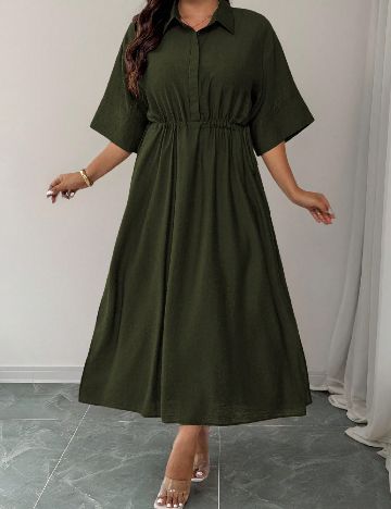 Rochie lunga SHEIN CURVE, verde