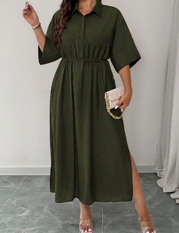 Rochie lunga SHEIN CURVE, verde
