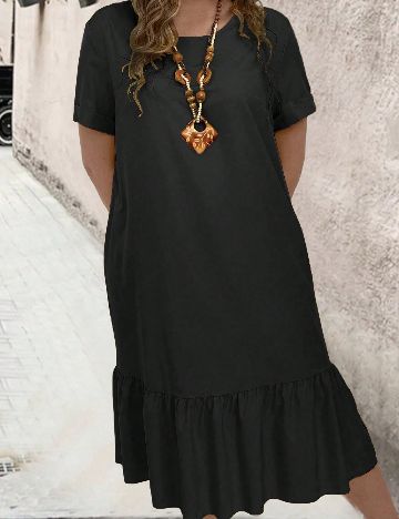 Rochie medie SHEIN CURVE, negru