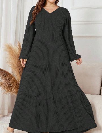 Rochie lunga SHEIN CURVE, negru