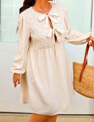 Rochie scurta SHEIN CURVE, crem