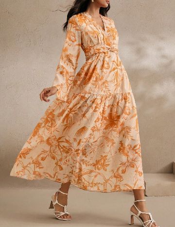 Rochie medie Anewsta, galben