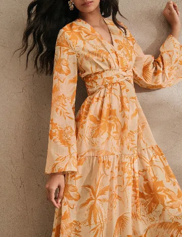 Rochie medie Anewsta, galben