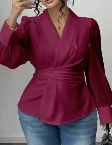 Bluza SHEIN CURVE, pruna