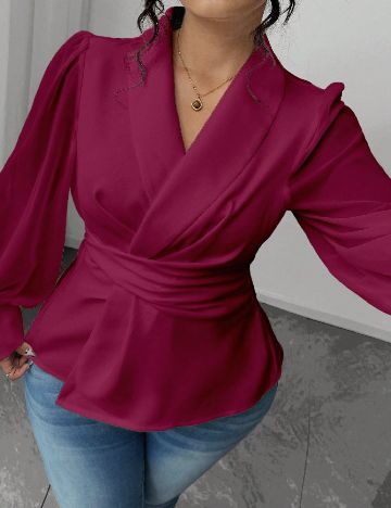 Bluza SHEIN CURVE, pruna