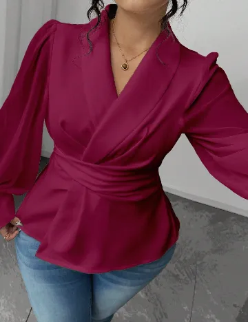 Bluza SHEIN CURVE, pruna