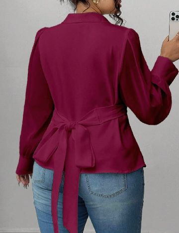 Bluza SHEIN CURVE, pruna