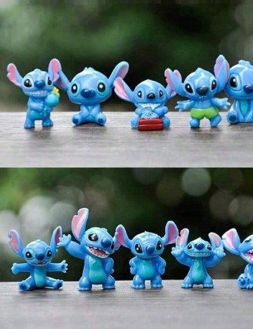 Set figurine Stitch SHEIN, albastru