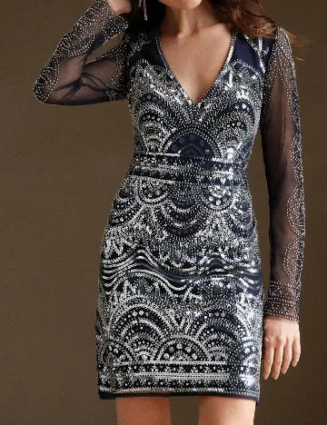 Rochie scurta Anewsta, bleumarin