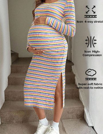 Rochie medie SHEIN Maternity, mix culori