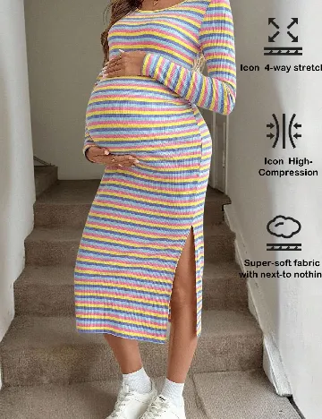 Rochie medie SHEIN Maternity, mix culori