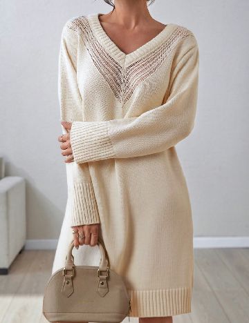 Rochie scurta SHEIN, crem