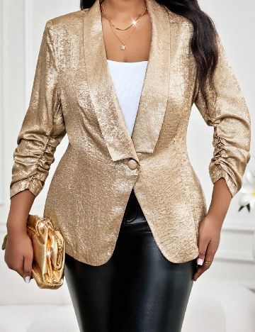 Sacou SHEIN CURVE, auriu