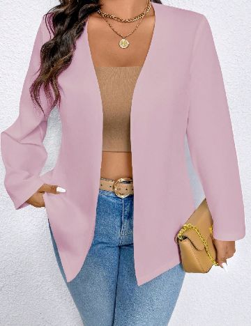 Blazer SHEIN CURVE, roz