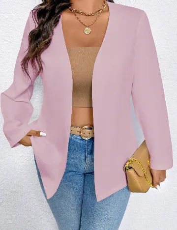 Blazer SHEIN CURVE, roz