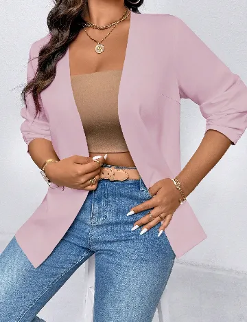 Blazer SHEIN CURVE, roz
