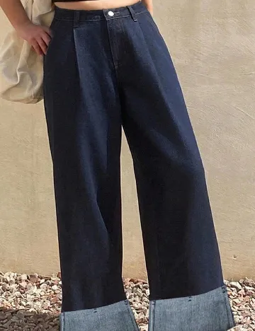 Blugi Dazy Plus Size, bleumarin