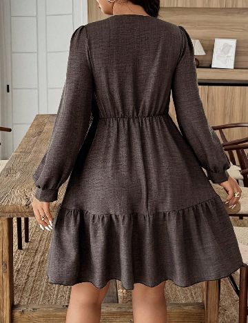 Rochie scurta SHEIN CURVE, maro