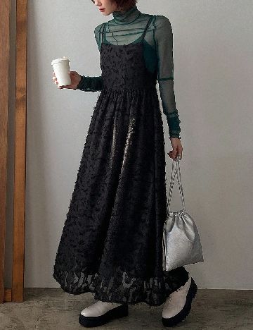 Rochie lunga Friful, negru