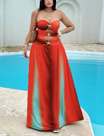 Rochie lunga SHEIN CURVE, mix culori