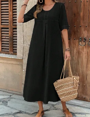 Rochie lunga Emery Rose, negru