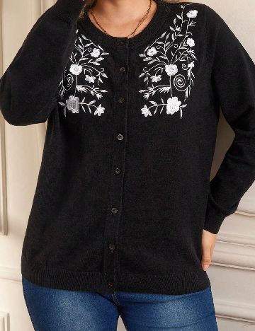 Cardigan SHEIN CURVE, negru