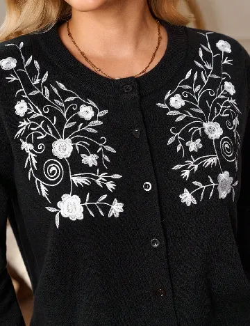 Cardigan SHEIN CURVE, negru