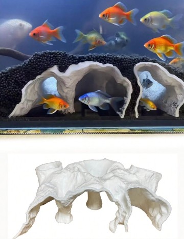 Accesoriu decorativ acvariu SHEIN, alb