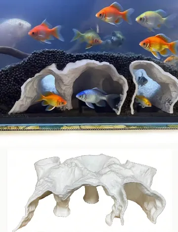 Accesoriu decorativ acvariu SHEIN, alb