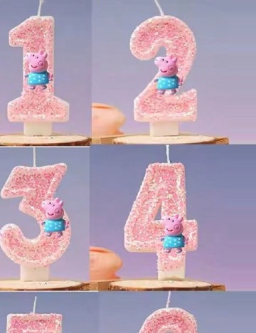 Lumanare aniversara cifra 2 SHEIN, roz