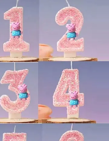 Lumanare aniversara cifra 2 SHEIN, roz