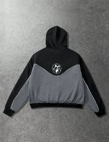 Hanorac Romwe, negru/gri