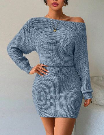 Rochie scurta SHEIN, albastru